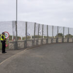 Temporary hostile vehicle mitigation fence system RDS PAS 68 crash rated barrier