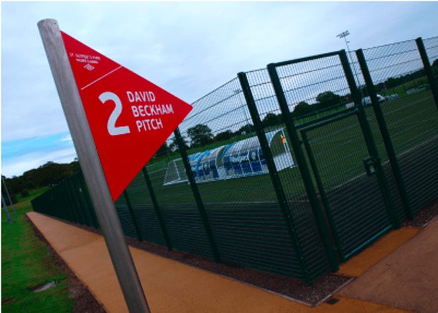 David Beckham Pitch at the FA's new centre of excellence, St George's Park royal visit