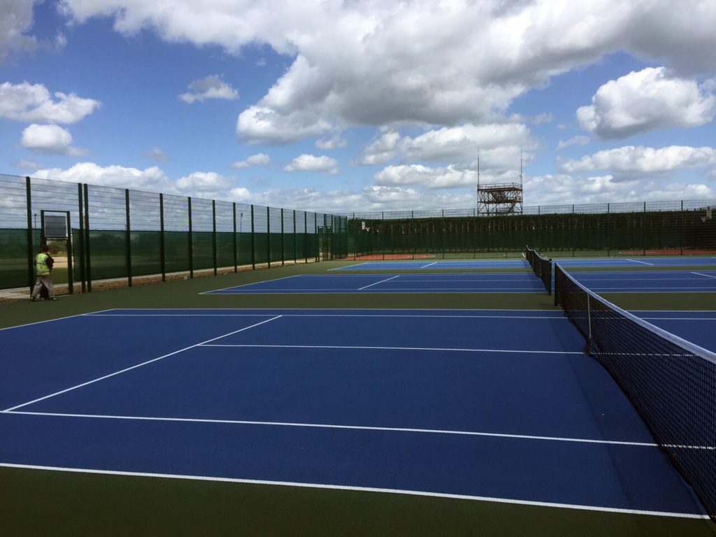 Sports court fencing