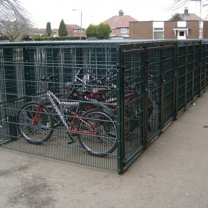 installing bike lockers