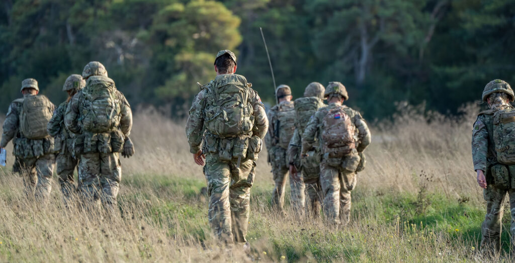 British Army soldiers on exercise demonstrating mission planning, capability deployment and mission critical security outcomes.